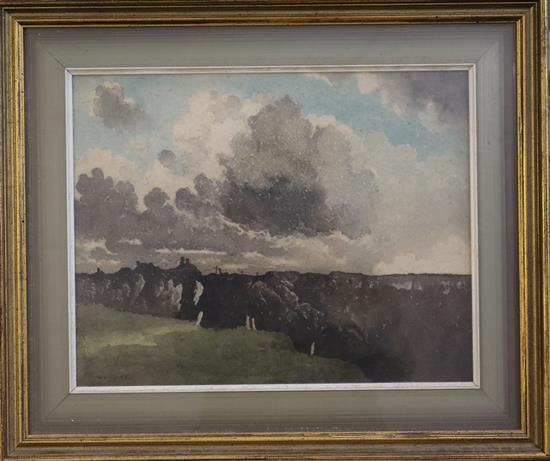 Bertram Nicholls (1883-?) Moorland landscape 11 x 14in.